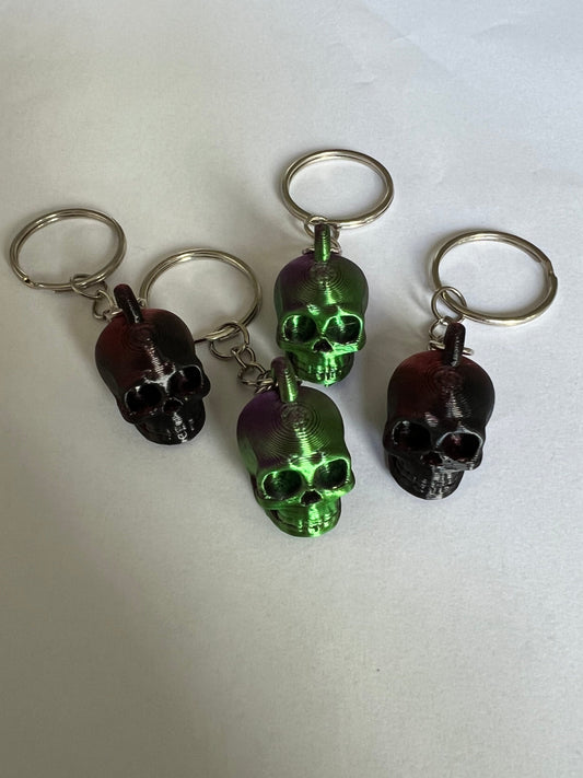 3D Printed Skull Keyring