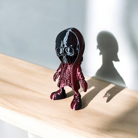 3D Printed Skeleton In Hoodie Figure