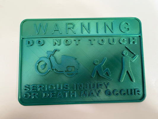 3D Printed Scooter Plaque