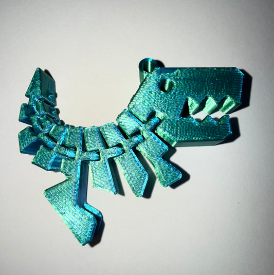 3D Printed Flexi Dinosaur Keyring