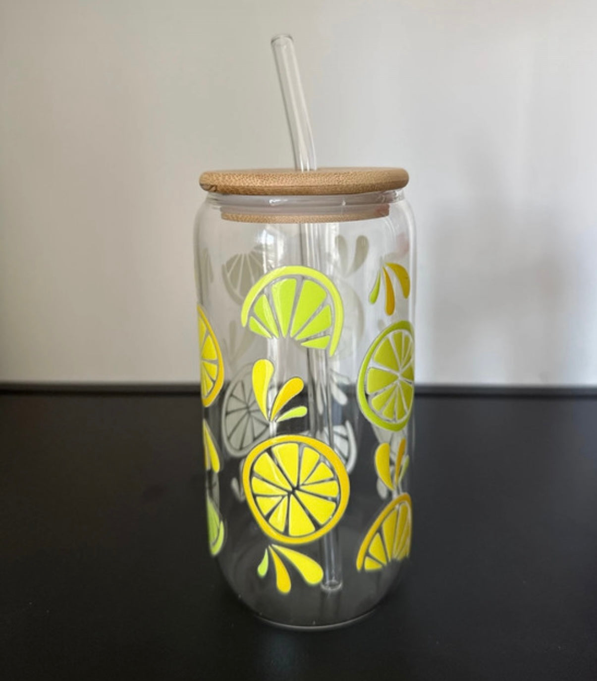 Glass Tumblers (Lid And Straw included)
